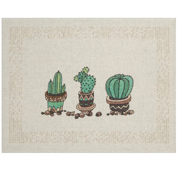 Kitchen Towels Linen Set with Loop Cactus Decor Tea Towels(23x18" each) - Picture 9 of 10